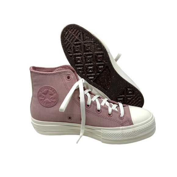 Converse Ctas Lift Counter Climate Platform Hi Sneaker Women Pink Canvas A06148C - Picture 7 of 9